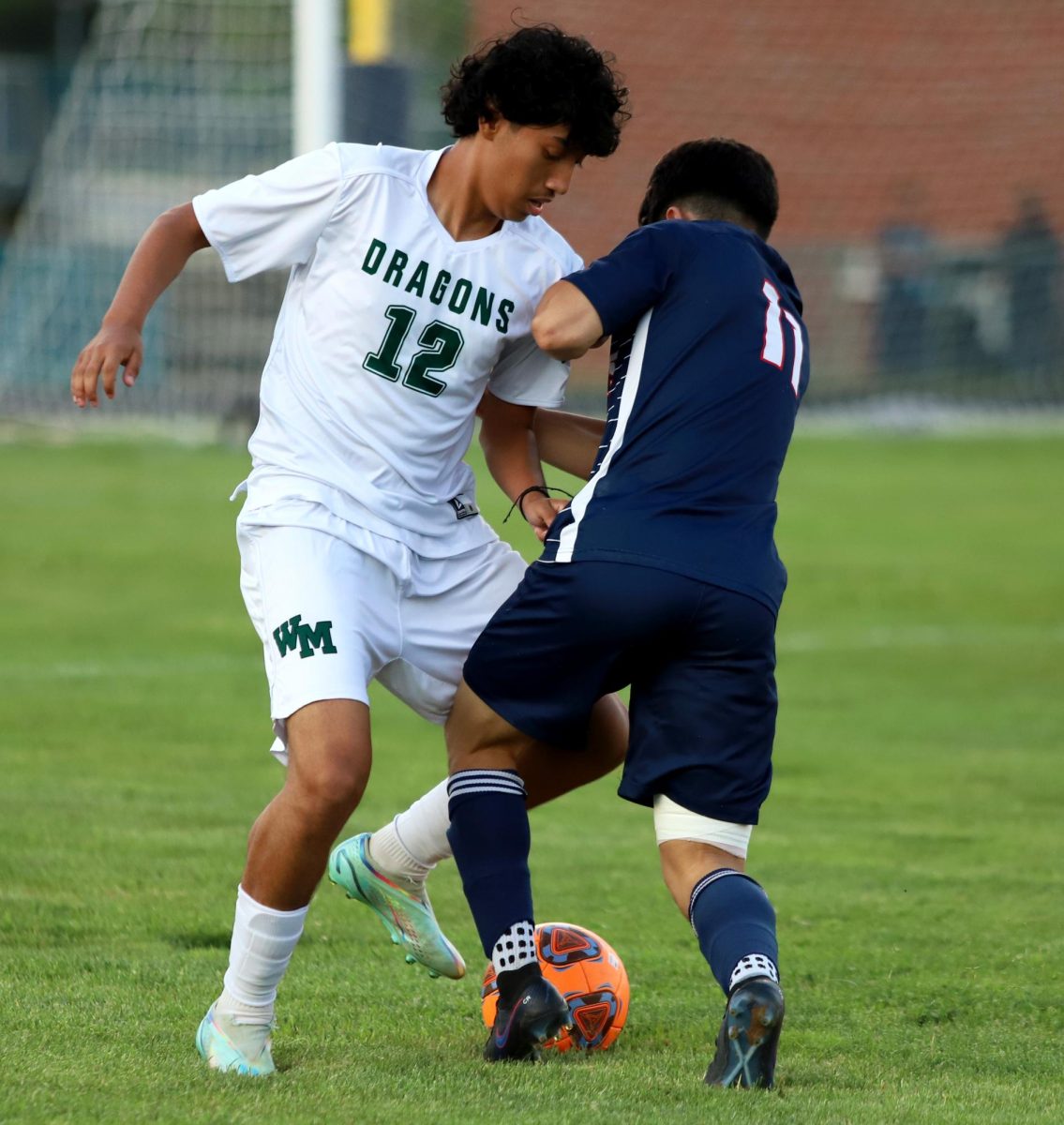 Senior Izaack Gonzalez getting the ball.