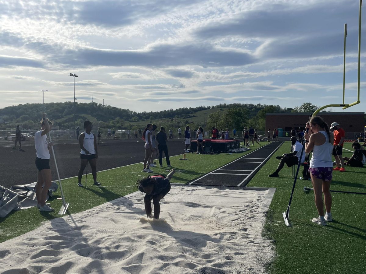 Junior Moses Iradukunda competes in  long jump. 