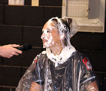 Officer Miller is interviewed about her experience being pied.