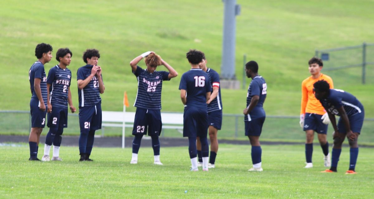 The boys varsity team sad because they're losing