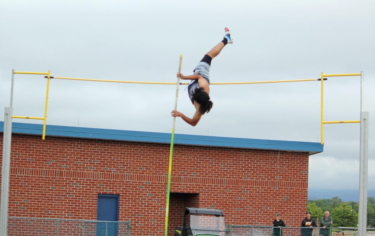 Dominic Rodriguez narrowly getting over the bar.