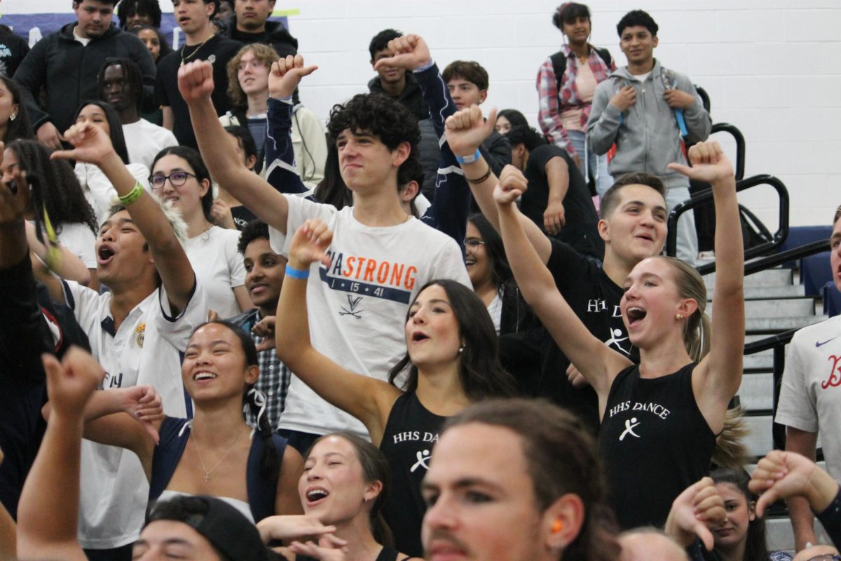 Seniors boo against other grades.