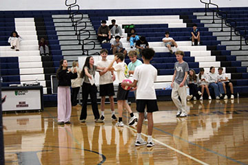 The Freshmans losing the game against the Senior, since they made a huge comeback.