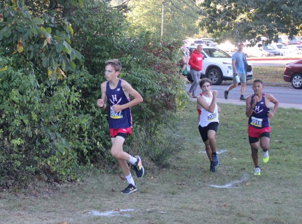 Sophomore Felix Sider Jost keeps the lead.