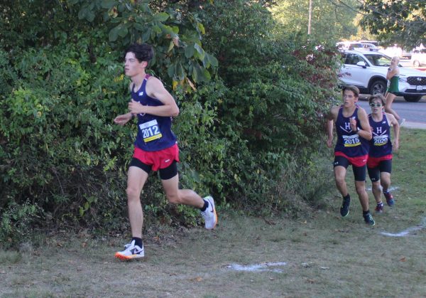 Sophomore Ned Grant passes his teammates.