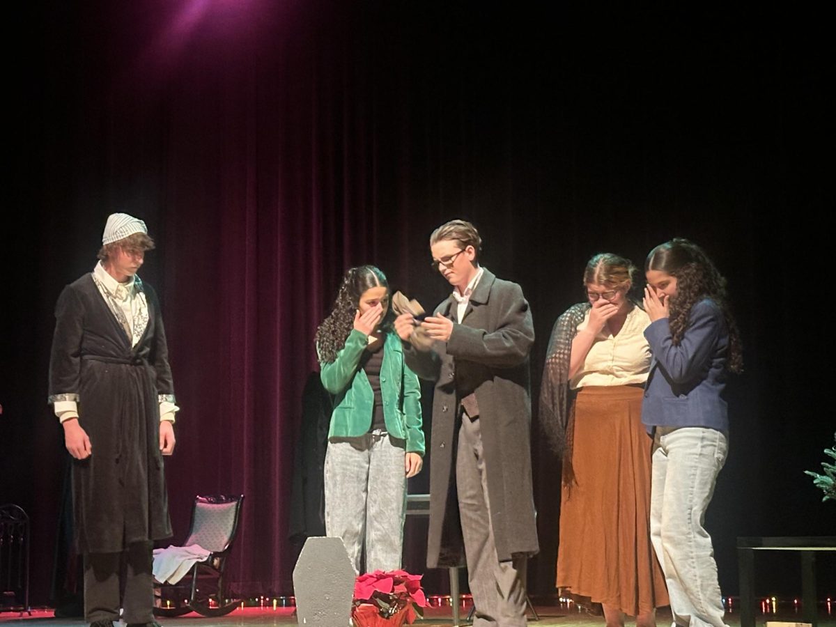 Emotion runs high as the cast navigates a dramatic scene."This part was really funny during the rehearsals, however we did really good on stage"- Sophomore Daniela Bonilla 