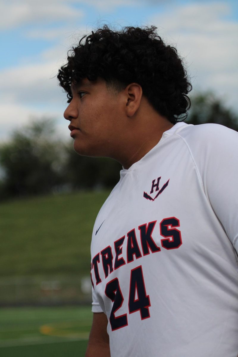 Freshman Alan Rios right before playing.