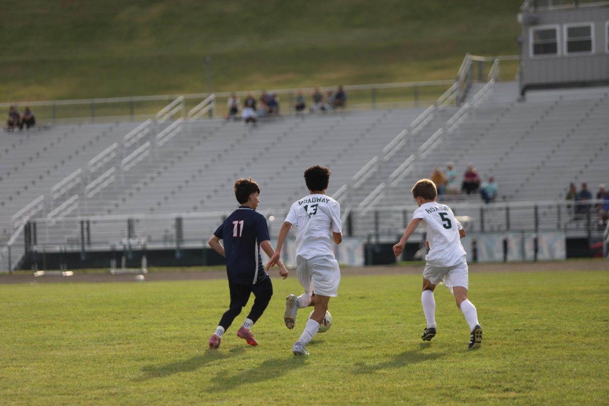 Broadways players trying to steal the ball.