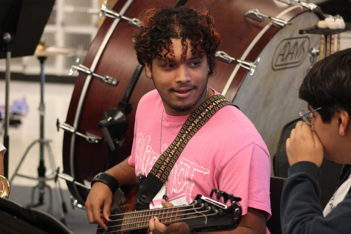 Senior Dorian Jackson plays the bass.